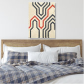 Orange & Blue Graphics Leinwanddruck (Insitu (Schlafzimmer))