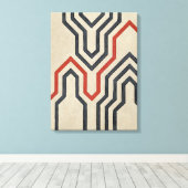 Orange & Blue Graphics Leinwanddruck (Insitu (Holzboden))