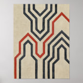 Orange & Blue Graphics Poster (Vorne)