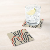 Orange & Blue Graphics Rechteckiger Pappuntersetzer (Vor Ort)