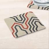 Orange & Blue Graphics Rechteckiger Pappuntersetzer (angewinkelt)