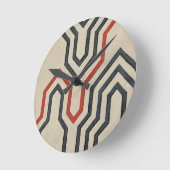 Orange & Blue Graphics Runde Wanduhr (Winkel)