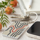 Orange & Blue Graphics Schlüsselanhänger (Vorderseite rechts)