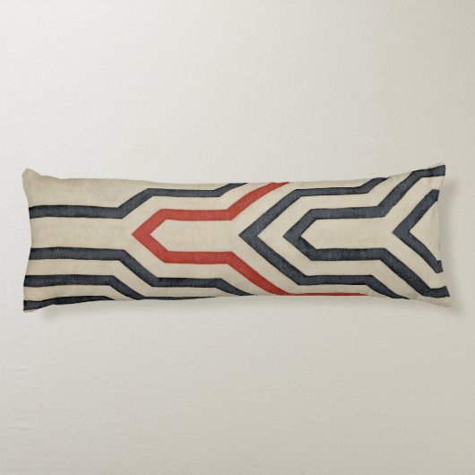 Orange & Blue Graphics Seitenschläferkissen (Rückseite)