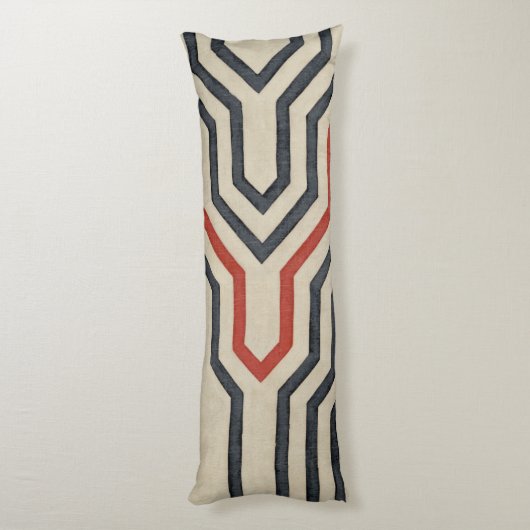 Orange & Blue Graphics Seitenschläferkissen (Rückseite (Vertikal))