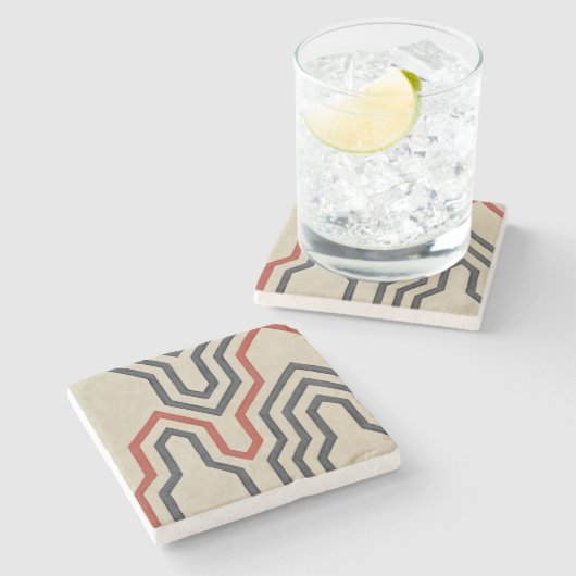 Orange & Blue Graphics Steinuntersetzer (Seitenansicht)