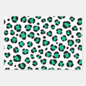 Orange Blue Green Leopard Animal Print Geschenkpapier Set (Vorderseite 3)