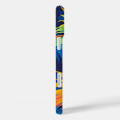 Orange Blue Hawaiian Pflanze Palm Blätter Case-Mate iPhone Hülle (Rückseite / Rechts)