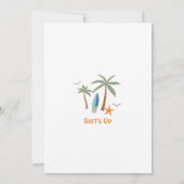 Orange Blue Here kommt die Sun Boy Birthday Party Einladung (Rückseite)