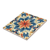 Orange Blue Italian Tile Fliese (Seite)