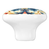 Orange Blue Italian Tile Keramikknauf (Seitenansicht)