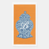 Orange Blue Jar Ginger Jars Mosaic Serviette (Vorderseite)