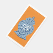 Orange Blue Jar Ginger Jars Mosaic Serviette (Ecke)