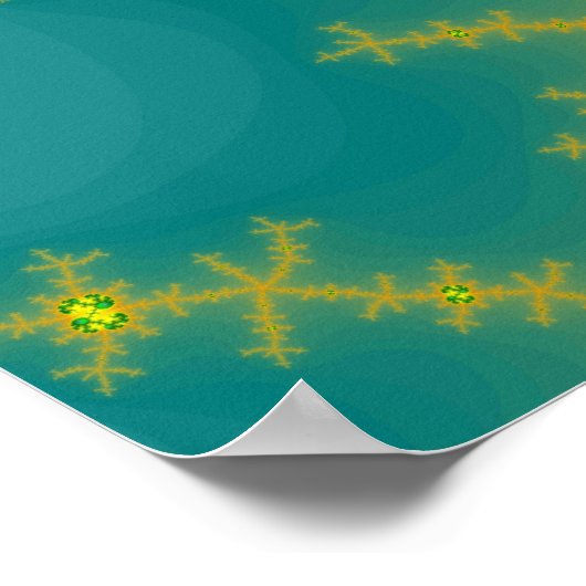 Orange/Blue Julia (Print) Poster (Ecke)