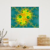 Orange/Blue Julia (Print) Poster (Küche)