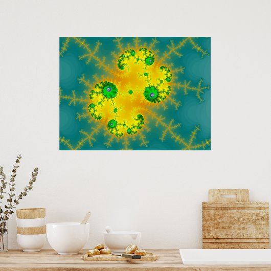 Orange/Blue Julia (Print) Poster (Küche)