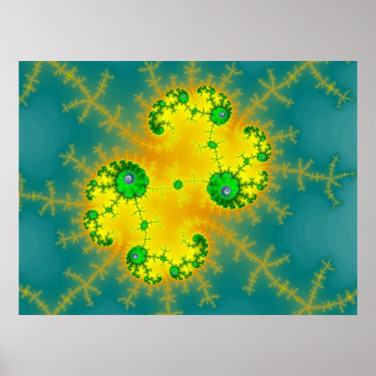 Orange/Blue Julia (Print) Poster (Vorne)