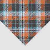 Orange Blue Kariertes Muster Seidenpapier (Detail)