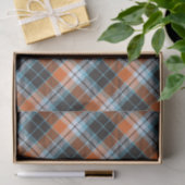 Orange Blue Kariertes Muster Seidenpapier (Geschenk)