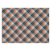 Orange Blue Kariertes Muster Tischdecke (Vorderseite (Horizontal))