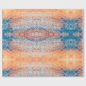 Orange/Blue Kies Wrapping Paper Geschenkpapier (Flach)