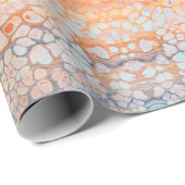 Orange/Blue Kies Wrapping Paper Geschenkpapier (Rolleneckpunkt)
