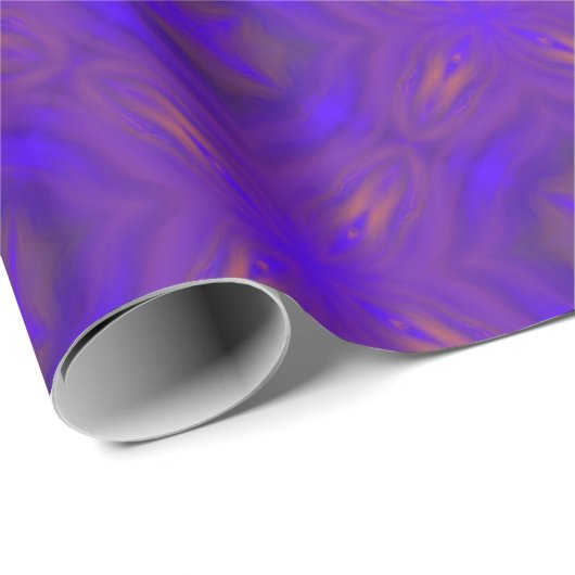 Orange Blue Lila Abstrakt Lattice Muster Geschenkpapier (Rolleneckpunkt)