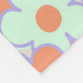 Orange Blue Lila Tropical Floral Botanical Fleecedecke (Ecke)
