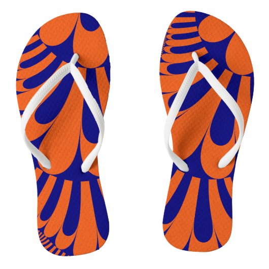 Orange Blue Loop Flip Flops Badesandalen (Fußbett)