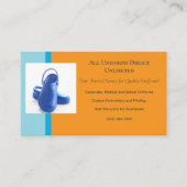 Orange Blue Medical Clogs Uniform Visitenkarte (Vorderseite)