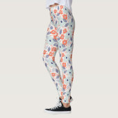 Orange & Blue Modern Blume Pattern Leggings (Links)