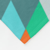 Orange Blue Modern Minze Abstrakt Triangle Pattern Fleecedecke (Ecke)