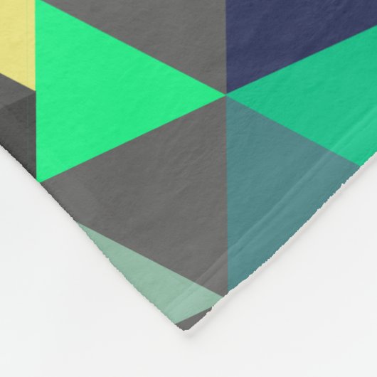 Orange Blue Modern Minze Abstrakt Triangle Pattern Fleecedecke (Ecke)