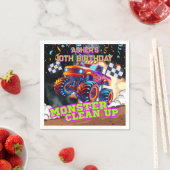 Orange & Blue Monster Truck Hochgeschwindigkeits-G Serviette (Beispiel)