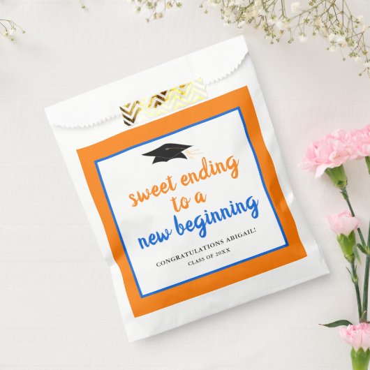Orange Blue New Beginning Abschluss Fvor Bag Geschenktütchen (Versiegelt)