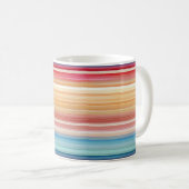Orange Blue Pattern Lines Kaffeetasse (VorderseiteRechts)