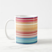 Orange Blue Pattern Lines Kaffeetasse (Links)