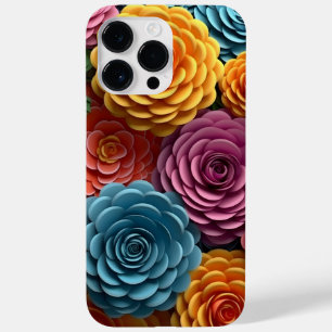 ORANGE BLUE PINK WHITE 3-D SEHEN BLUME Case-Mate iPhone 14 PRO MAX HÜLLE