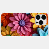 ORANGE BLUE PINK WHITE 3-D SEHEN BLUME Case-Mate iPhone HÜLLE (Rückseite (Horizontal))