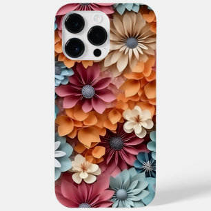 ORANGE BLUE PINK WHITE 3-D SEHEN BLUME Case-Mate iPhone 14 PRO MAX HÜLLE