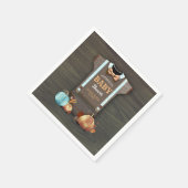 Orange Blue Pumpkins und Bodysuit Fall Baby Dusche Serviette (Ecke)