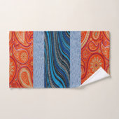 Orange Blue Red Bad Handtuchhalter Set (Handtuch)