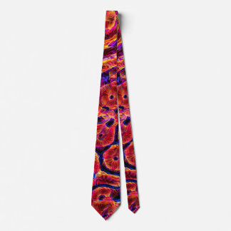 ORANGE BLUE RED YELLOW BLACK MULTICOLORED NECT TIE KRAWATTE