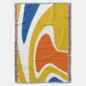 Orange Blue Ripple Wellen Flüssigkeit Decke (Vorderseite Vertikal)