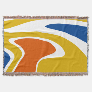 Orange Blue Ripple Wellen Flüssigkeit Decke