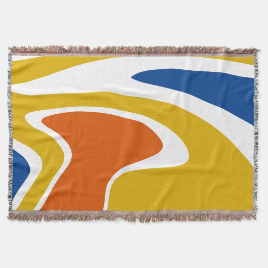 Orange Blue Ripple Wellen Flüssigkeit Decke (Vorderseite)