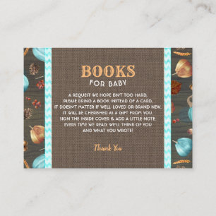 Orange Blue Ruskins Buchen für Baby Begleitkarte