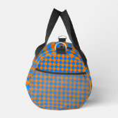 Orange Blue Schachbrett Diamond Pattern Duffle Bag (Rechts)