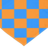 Orange Blue Schachbrett Diamond Pattern Tischdecke (Schrägansicht)