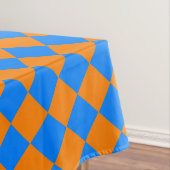 Orange Blue Schachbrett Diamond Pattern Tischdecke (Beispiel)